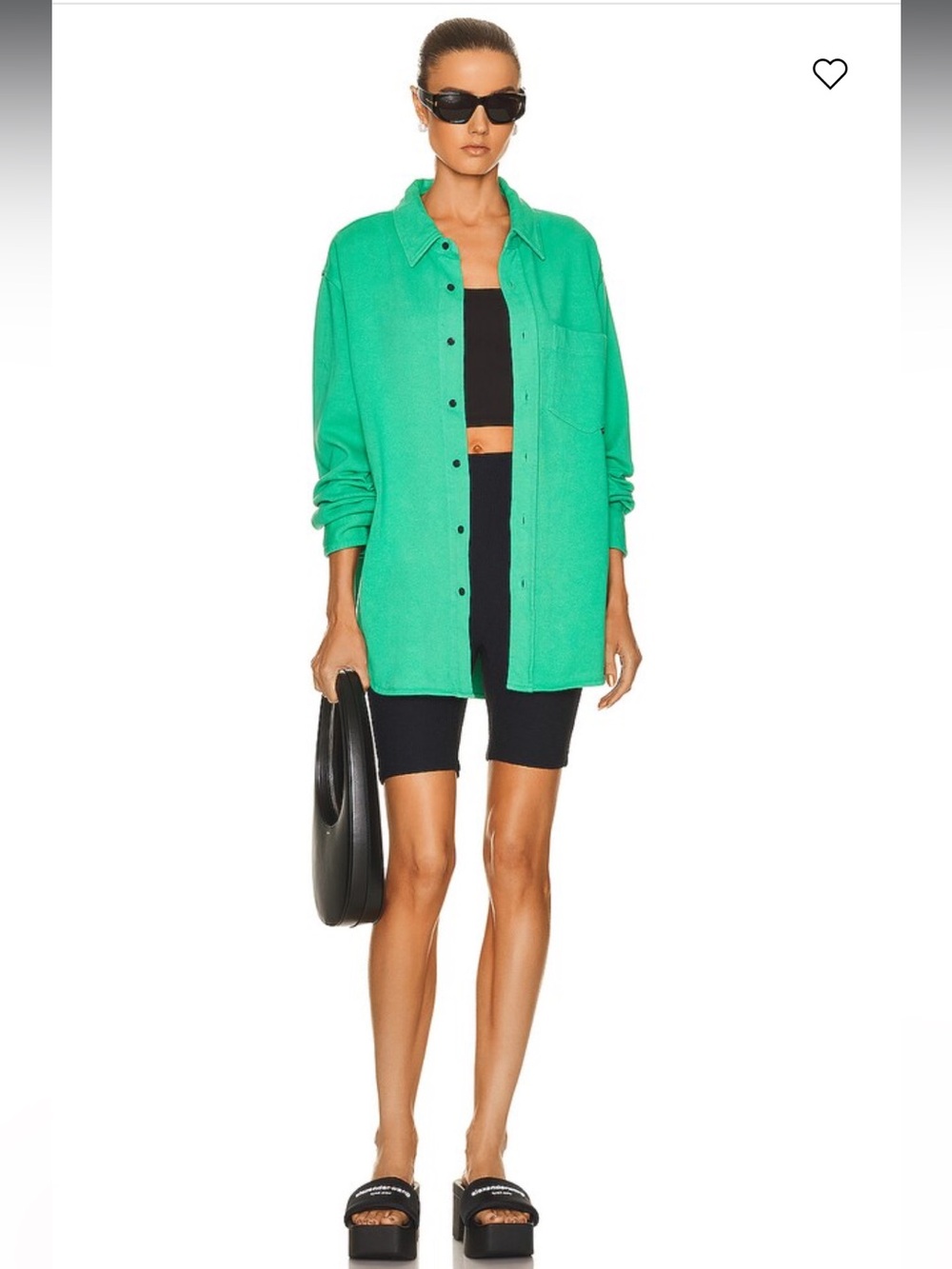 Alexander Wang Logo Oversized Button-Down Shirt in XS